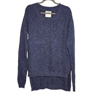 One By One Teaspoon Women's S Oversized Blue Wool Blend Fuzzy Sweater Small